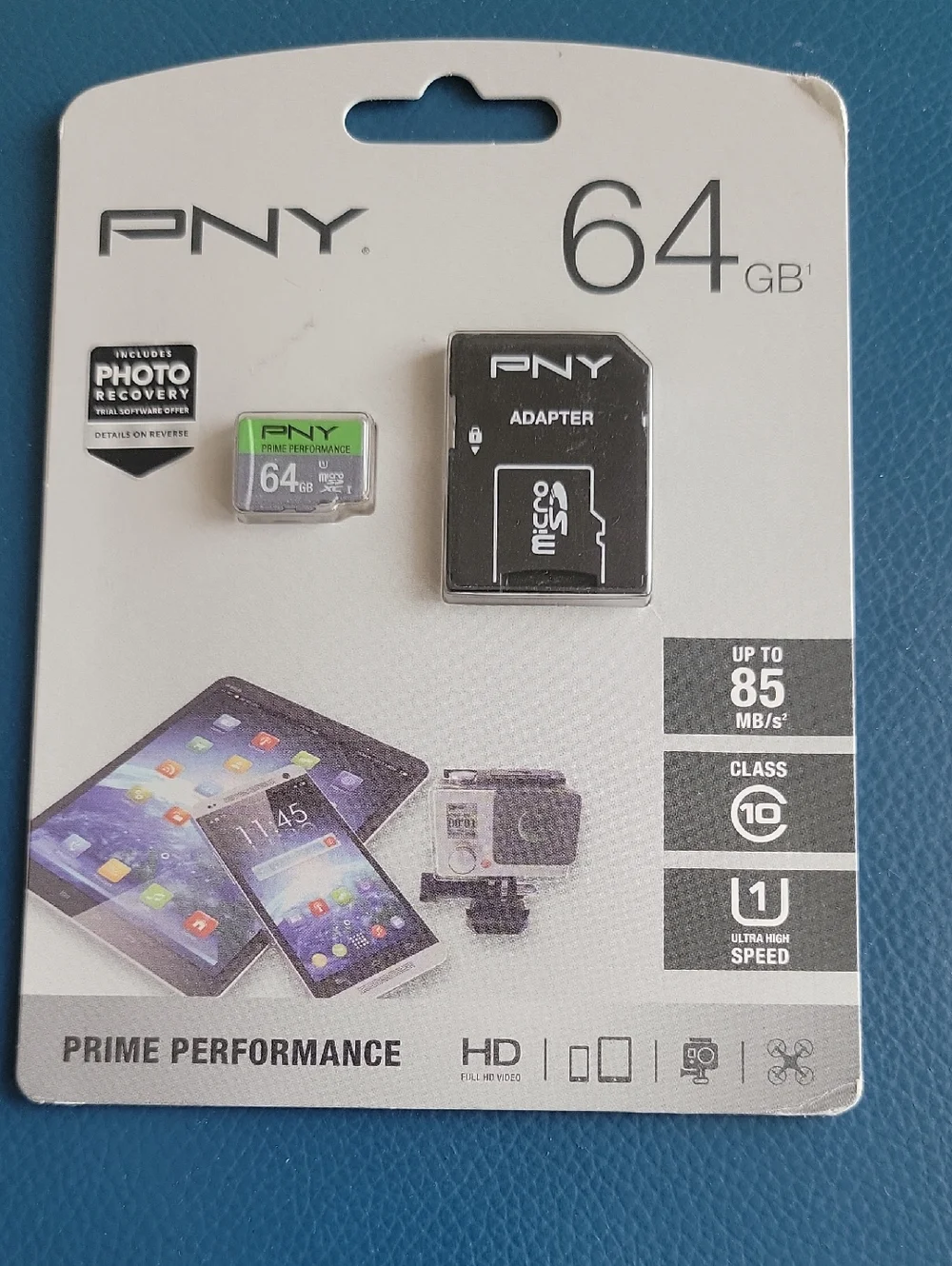 Elite 64GB microSDXC Memory Card - Gray & Green